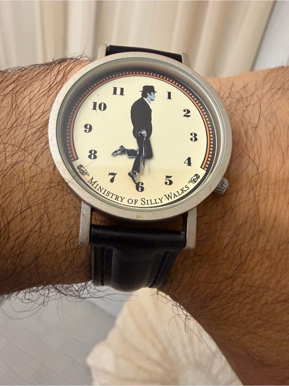Monty Python Ministry of Silly Walks Watch 2022 Tempus Fugit UPG Black Leather